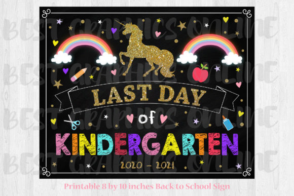 8x10 Unicorn Last Day of Kindergarten: A Perfect Printable for Celebrating Milestones
