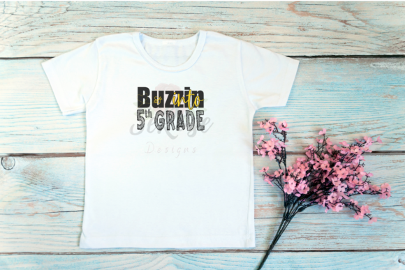 Buzzin into 5th Grade: A Unique Back to School Graphic for Custom Apparel