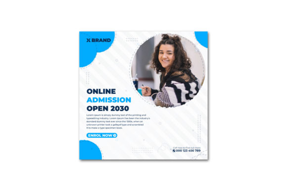 Online Admission Social Post Design