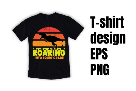 Roaring into 4th Grade T-shirt
