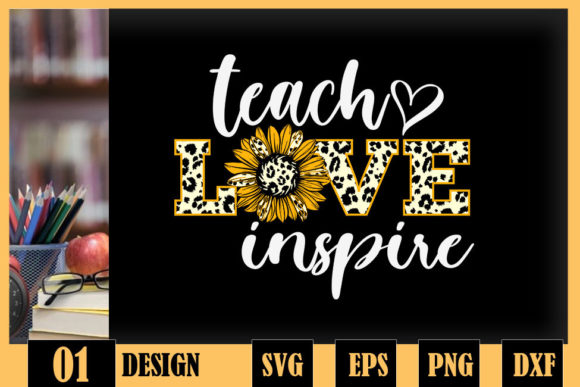 Teach Love Inspire Teacher Leopard